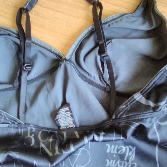 Black and Silver Calvin Klein Camisole - Picture 3 of 5